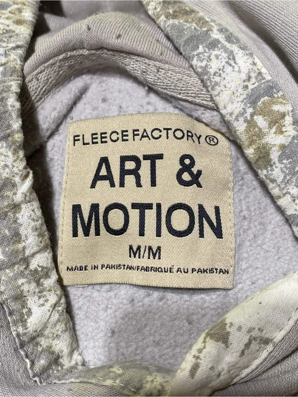Art & Motion by Fleece Factory Men's Light Gray Hooded Jacket